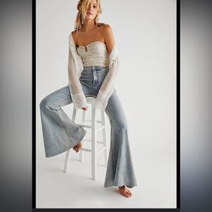 Free People Just Float On Flare Jeans Size 26, NWT